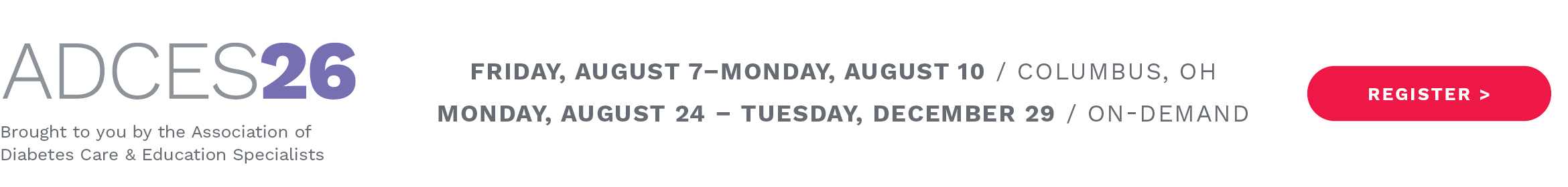 ADCES 2026 Annual Conference Main banner